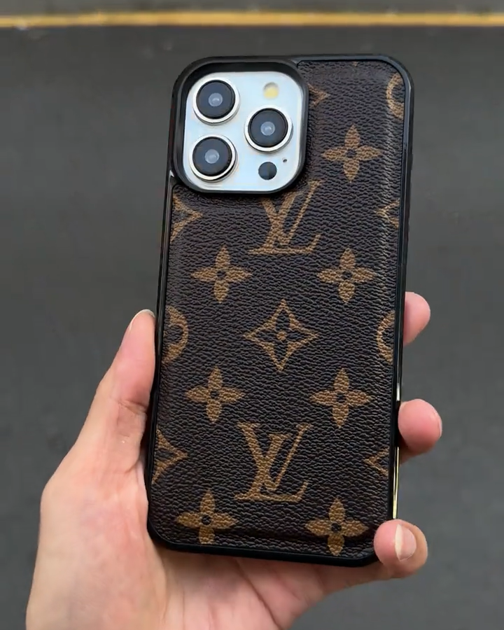 路易威登皮質磨砂手機殼